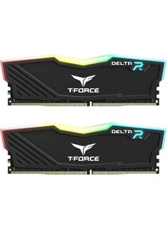 اشتري T-Force Delta RGB DDR4 Gaming Desktop Memory, 16GB(2X8GB), 3600 Mhz, 288 Pin DIMM, dazzling and 120° ultra wide angle force flow lighting effect, supports ASUS Aura Sync / GIGABYTE RGB Fusion 2.0 / MSI Mystic Light Sync / ASROCK-Polychrome Sync / BIOSTAR Advanced VIVID LED DJ software | BLACK | LD4BU008G-R3600GDLA في الامارات