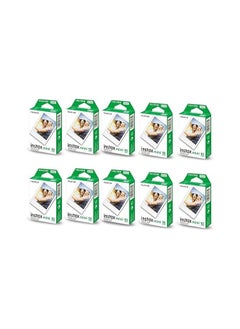 Buy Fujifilm Party pack, Instax Film Mini, bundle of 10 packs, 100 Shot film White border in UAE