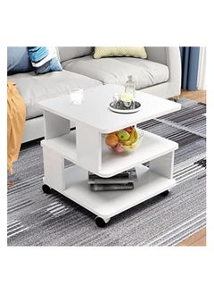 اشتري Coffee Tables Coffee Table Modern Simplicity Sofa Side Table Bedroom Living Room Mobile Table Solid Wood Multifunctional Storage Coffee Table Side Table End Table (White) في الامارات