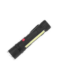 Buy hanso emergency light led, Ultimate Power and Versatility, High Lumen LED Flashlight with Zoomable Torch and COB Side Light - Waterproof and Energy-Saving (Black) in Egypt