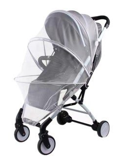 Buy Universal Foldable Star Mosquito Net and Storage Bag for Baby Stroller with Zipper Visible Breathable Sun Cover Bassinet Mesh Cover for Car Seat Bassinets Cradles Cribs (White) in UAE