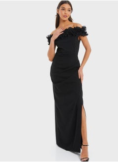 اشتري Bardot Ruffle Trim Dress في السعودية