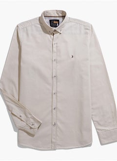 Buy Men’s Shirt Casual - Off-White in Egypt