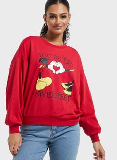 اشتري Crew Neck Graphic Sweatshirt في الامارات
