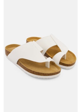 اشتري Men Slip On Cork Sandals, White في الامارات