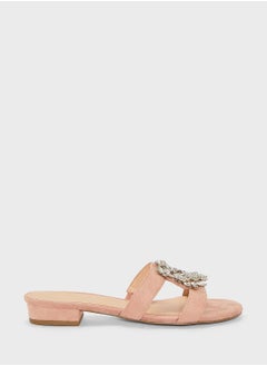 Buy Open Toe Strap Low Heel Sandals in UAE