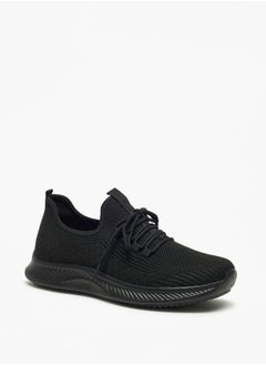 Buy Oakland Mesh Textured Shoes with Lace-Up Closure in UAE