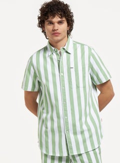 Buy Stripe Print Regular Fit Shirt And Shorts in UAE