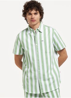 Buy Stripe Print Regular Fit Shirt And Shorts in UAE