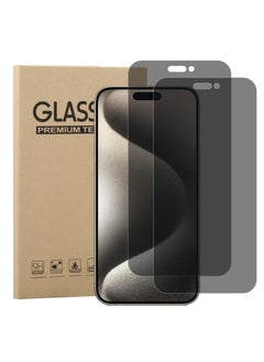 Buy Privacy Screen for iPhone 15 Pro , Pack of 2 Nti-Spying Tempered Glass Screen Protector, Easy Installation Tool, Anti-Spy Tempered Glass Screen Protector, Anti-Scratch, Bubble-Free in Egypt