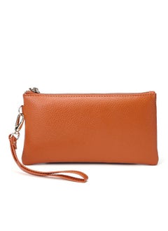 اشتري Genuine Leather Women's Clutch Bag Multifunctional Fashion Mobile Phone Bag Rfid Anti-magnetic Card Bag Portable Small Square Bag Business Wallet في السعودية