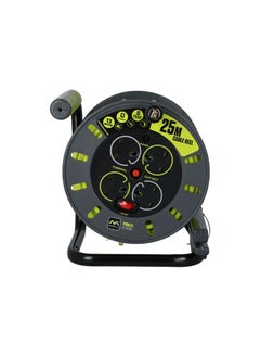 Buy 4-Way Extension Reel Black And Green 25M in Saudi Arabia