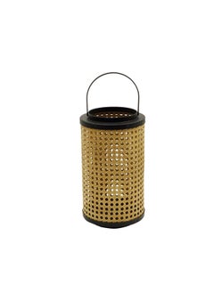 Buy Taiga Metal Lantern 12.5x12.5x22.5cm - Brown in UAE