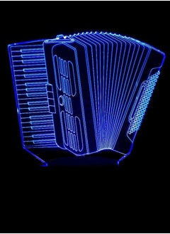 Buy 3D colorful gradient color accordion Multicolor Night Light desktop decoration decoration small table lamp with sleeping light remote control atmosphere light birthday and Christmas gifts in UAE