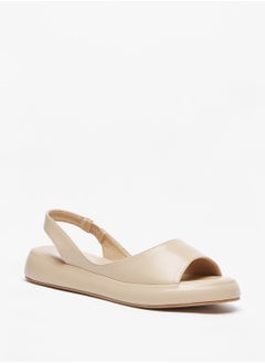 اشتري Solid Open Toe Sling Back Slip-On Sandals في الامارات