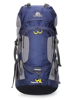 اشتري 60L Waterproof Hiking Backpack Camping Mountain Climbing Cycling Backpack Outdoor Sport Bag with Rain Cover في السعودية