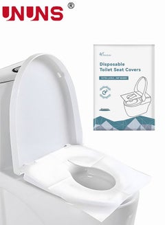 Buy Toilet Seat Covers (50 Pcs, 5 Packs) | Disposable Toilet Seat Cover - Flushable | Paper Toilet Liners for Bathroom, Travel, Camping, Kids Potty Training in Saudi Arabia