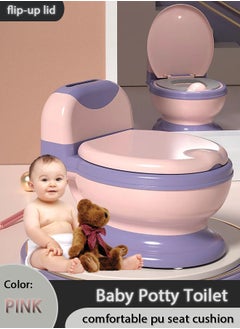 Buy Simulation Children'S Toilet Baby Pvc Soft Cushion Removable Portable Non-Slip Small Toilet Toilet Suitable For Both Male And Female Babies With Built-In Water Tank Storage Infant Toilet in Saudi Arabia