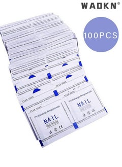 Buy 100 Pcs Nail Polish Remover Pads Environmental Protection Nail Remover Package Magic Soak-Off Gel Remover, Professional Wraps Soak Off Acrylic Fast Gentle Quality Foil Art Cleaner for Manicure in UAE