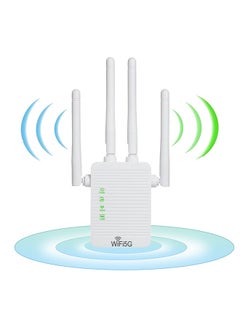 Buy WiFi Extender，WiFi range extender signal enhancer，5G 1200Mbps dual frequency extender signal enhancer suitable for homes in Saudi Arabia