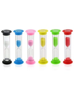 اشتري Sand Timers 30sec/1/2/3/5/10 Minutes Sand Clock Timer Hourglass Creative Vintage Gift for Home Office Kitchen (Pack of 6, 30sec-10min) في الامارات