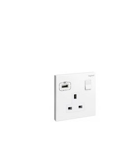 اشتري Legrand 13A Switch Socket 1Gang + USB C-Type Galion White في الامارات