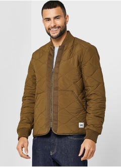 Buy Colour Block Quilted Jacket in UAE