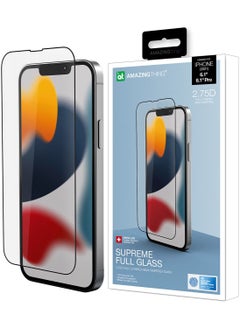 Buy Screen Protector 6.1 inch Tempered Glass with Dust Free Omni Technology and Easy Install Tray Full Cover 2.75D Supreme Glass for iPhone 13/iPhone 13 Pro in UAE