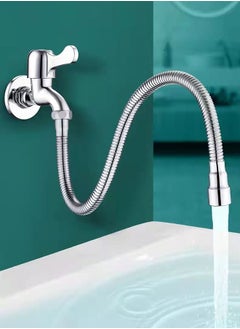 Buy 360-Degree Easy-to-Clean and Flexible Faucet Sprayer Extension Tube, Splash-Proof Universal Spout Extender, Mop Pool Extension Tube Can Be Shaped and Bent in Saudi Arabia