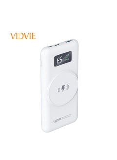 Buy Vidvie PB765 Magnetic Power Bank 10000mAh - 22.5 WAT Super Fast Charger - White in Egypt