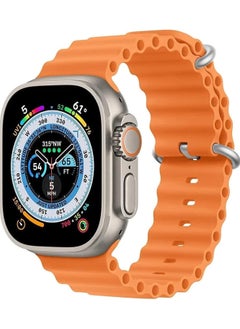 اشتري Smart watch X8+ Plus Ultra, eighth edition, 2.08 inch IPS screen - Bluetooth - NFC, wireless charger (Orange) في مصر