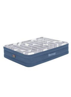 Buy Bestway 2.03m x 1.52m x 46cm Tritech Fashion Flock Air Mattress Queen Built-in AC Pump in Saudi Arabia