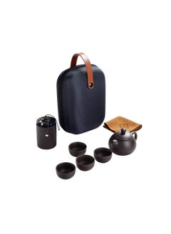 اشتري Purple Sand Tea Cups Ceramic Portable Outdoor Travel Teapot Set في السعودية