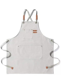 اشتري Mens Womens Aprons With Pockets, Suspenders Suspenders Kitchen Cooking Aprons, Cotton Canvas Work Aprons في السعودية