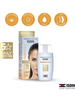اشتري ISDIN Fotoprotector Fusion Water SPF50, 50 ml I Sunscreen for Face I Water-based I Oil-free في مصر