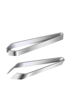 Buy 2 Pieces Fish Bone Tweezers Set Includes Stainless Steel Tongs Scale Scraper Removers Flat and Slant Pliers for Chef Cooking Utensils, Sea Food, Beauty Tools in UAE