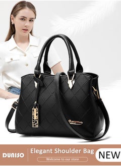 اشتري Women's Handbag with Removable Shoulder Strap, Soft PU Leather Elegant Tote Bag, Large Capacity Tote Shoulder Bag, Fashion Ladies Satchel Bag for Office Travel Daily في السعودية