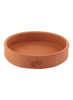 Buy Round Shape Heat Resistant Full Natural Handmade Clay Pot Brown 2.6 L EL-205 in Saudi Arabia