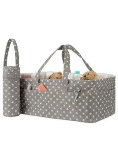 Buy Baby Diaper Caddy Tote Bag Nursery Storage Travel Organizer in UAE