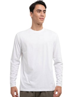 اشتري Solid Long Sleeve T-Shirt White في السعودية