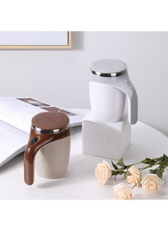 Buy 380mL Self Stirring Mug with Lid Automatic Magnetic Stirring Coffee Cup Electric Stainless Steel Self Mixing Coffee Cup for Coffee Milk Cocoa Hot Chocolate in Saudi Arabia