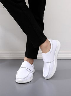 Buy Doctor Men's Medical Casual Leather Shoes White in Saudi Arabia