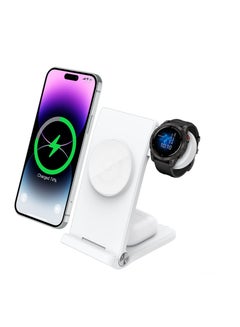 Buy SYOSI Foldable Wireless Charger Stand, Portable Wireless Charging Station for iPhone 14 13 12 Series, for AirPods 2/3/Pro, for Garmin Watch Instinct Fenix 7/7S/7X/6/6S, Forerunner 255 955 935 945 745 in Saudi Arabia