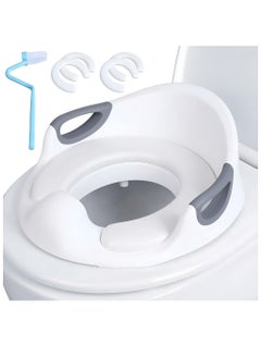 Buy Adjustable Kids Potty Training Seat for Toddlers with 3 Soft Cushion And Handles for Extra SafityToilet Trainer Backrest & Splash Guard-Fits Round & Oval Toilets for Boys & Girls in UAE