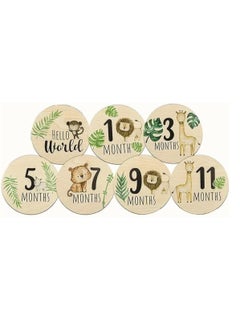 Buy Baby Wooden Monthly Milestone Cards With Announcement Sign, Pregnancy And Baby Shower Gifts For Boys And Girls, Newborn Photography Props in Saudi Arabia