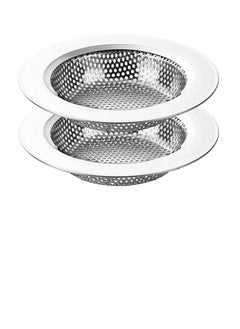 Buy ECVV 2pcs Stainless Steel Kitchen Sink Strainer Removable Heavy-Duty Drain Filter Perfect for Kitchen Bathroom Basin Laundry Stop Hair Disposal Waste (Suitable for drain| 4.5 Diameter Pack of 2| in Saudi Arabia