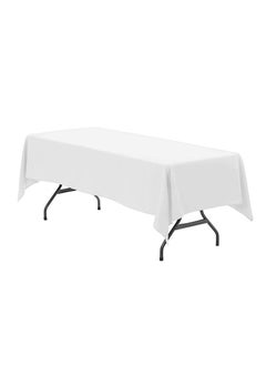 اشتري 1-Piece Solid Pattern Table Cloth White في السعودية