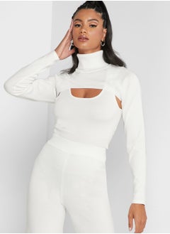 اشتري Roll Neck Cut Out Top في السعودية