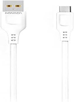 Buy DENMEN D01V Cable USB Data and Fast Charger Micro 1m For Android - White in Egypt