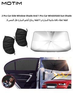 Buy 2 Pcs Car Window Shade for Baby Shade Breathable Mesh Car Curtains Window Rear Door XL And 1 Pcs Car Sun Shade for Car Windshield Sun Shade Cover Foldable UV Reflector for Most Cars Vans SUVS in UAE